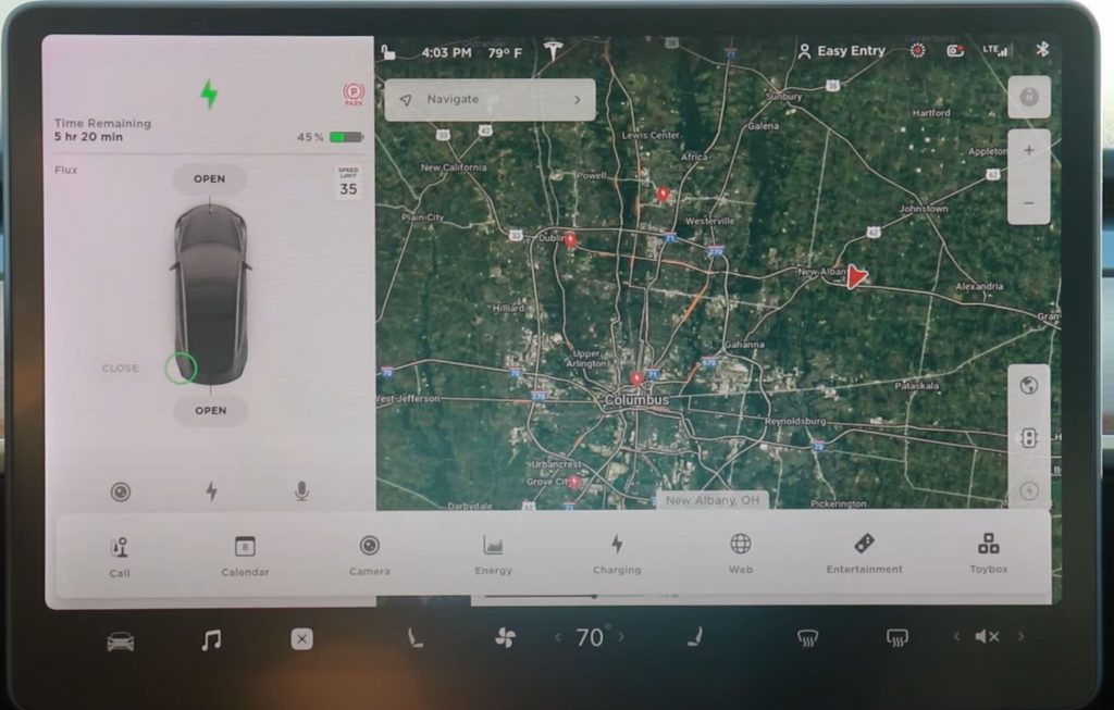 Tesla Infotainment Additional Apps Screen