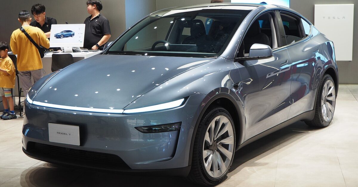 2026 Tesla Model Y Juniper Long Range AWD in showroom