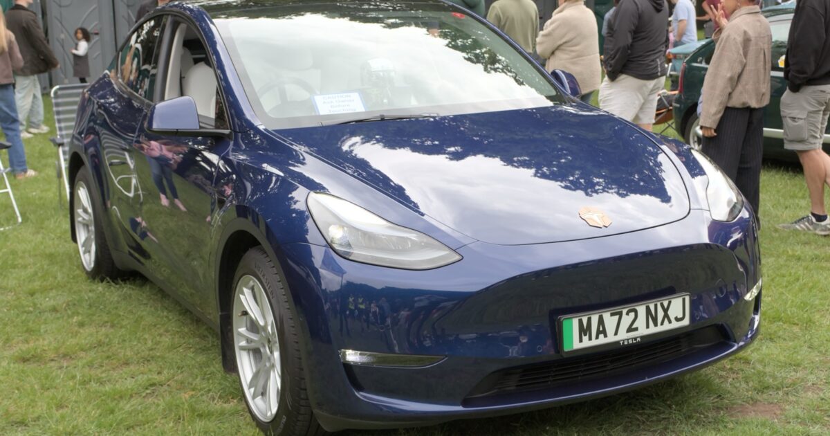 Tesla Model Y on display at the Nottingham Motor Show 2026